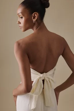 White Wide Leg Bandeau Rory Bridal Jumpsuit