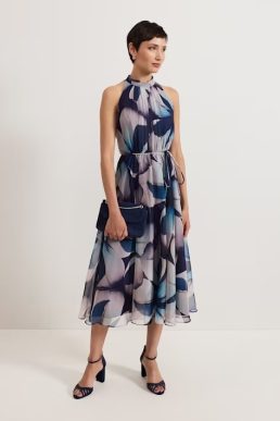 Phase Eight Bethany Floral Dress, Navy Blue/Multi