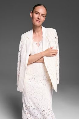 Phase Eight Gracie Lace Blazer Ivory