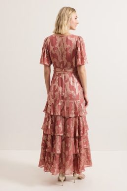 Phase Eight Elanie Shimmer Dress Pale Pink