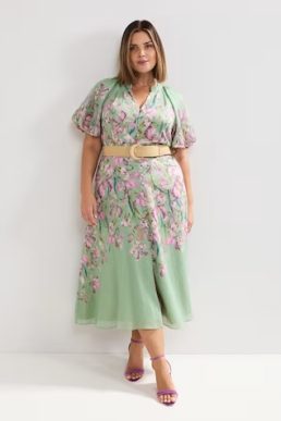 Phase Eight Amalie Floral Dress Green Multi