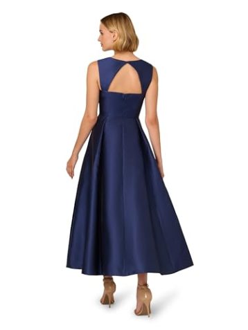 Adrianna Papell Women's Sweetheart Mikado Ankle Dress Special Occasion, Light Navy, 18 - Image 4