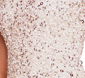 Adrianna Papell Women's Short Sleeve All Over Sequin Gown, Blush, 8 - Image 3