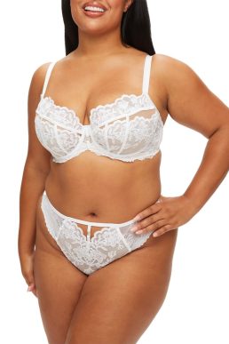 Ann Summers The Icon Fuller Bust Lace Bra, Women's Plunge, Underwired, Padded - Cup Size DD-G White