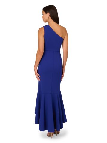 Adrianna Papell Women's Beaded Knit Crepe Gown Special Occasion Dress, Royal Sapphire, 14 - Image 5