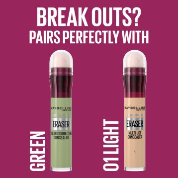Maybelline Concealer Instant Anti Age Eraser Eye, Dark Circles and Blemish, Ultra Blendable Formula , Dermatologist Tested & Suitable for Sensitive Skin 01 Light - Image 4