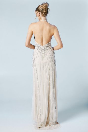 Coast Sculpting Halterneck Embellished Wedding Dress, 12, Ivory - Image 6