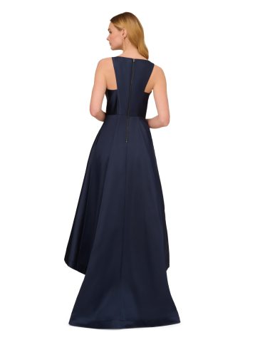 Adrianna Papell Women's Mikado High Low Gown Special Occasion Dress, Midnight, 20 - Image 5
