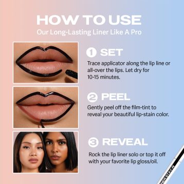 Sacheu Lip Liner Stay-N - Peel Off Lip Stain. Long Lasting Matte Lip Tattoo, Transfer Proof Lipstain Infused with Hyaluronic Acid & Vitamin E, for All Skin Types. Vegan and Cruelty-Free, Deep Bundle - Image 4