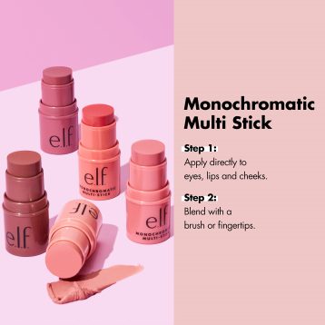 e.l.f. Monochromatic Multi Stick, Creamy, Lightweight, Versatile, Luxurious, Adds Shimmer, Easy To Use On The Go, Blends Effortlessly, Dazzling Peony 4.4g, 81346 - Image 5