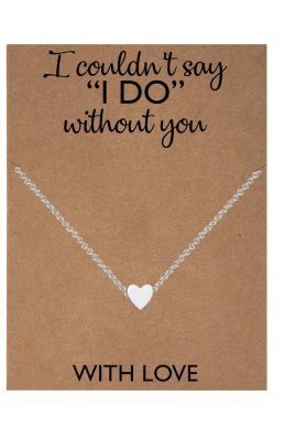 Bridesmaid Proposal Gift | Heart Necklace | Will you be my Bridesmaid? | Bridesmaid Gift Jewellery