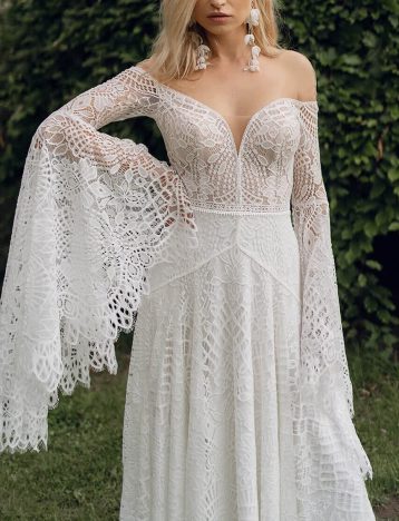 Women's Wedding Dresse Bohemian Wedding Gowns, Ivory - Image 4