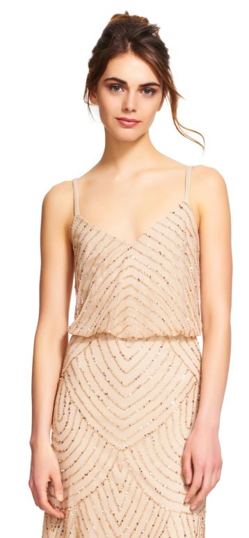 Adrianna Papell Women's Maxi Dress, Champagne/Gold - Image 2