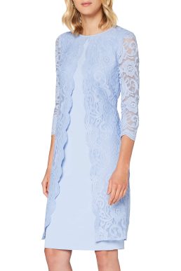 Gina Bacconi Women's Mavis Mother of The Bride Dress, Nordic Blue, 14