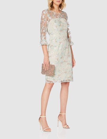 Gina Bacconi Women's Armina Mother of The Bride Dress, Turquoise/Pink, 12 - Image 5