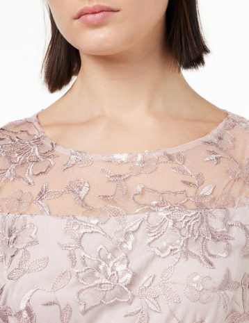 Gina Bacconi Embroidered Dress with Matching Chiffon Jacket, Rose Pink, 16 - Image 3