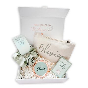 Pink Positive Personalised Filled Will you be my Bridesmaid Proposal Gift Box - Luxury Filled Bridesmaid Gift for Hen Do