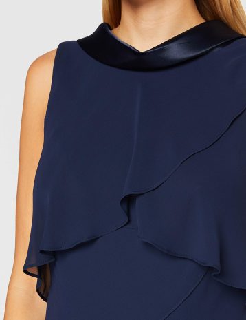 Gina Bacconi Women's Halona Cocktail Dress, Navy, 12 - Image 4