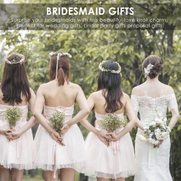 CERSLIMO Bridesmaid Gifts - 6 Pcs Bridesmaid Proposal Gifts, Tie The Knot Bracelet Maid of Honor Gifts Wedding Flower Girl Gift, Bridesmaid Proposal Jewelry Bridal Party Knot Bracelet for Women Silver - Image 4