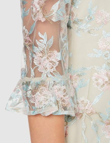 Gina Bacconi Women's Armina Mother of The Bride Dress, Turquoise/Pink, 12 - Image 2