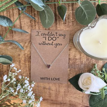 Bridesmaid Proposal Gift | Heart Necklace | Will you be my Bridesmaid? | Bridesmaid Gift Jewellery - Image 7