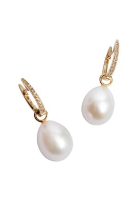 18ct Yellow Gold Pearl & Diamond Earrings