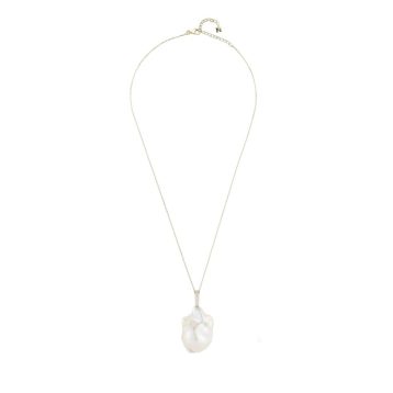 MATEO New York, Pearl and diamond dot necklace