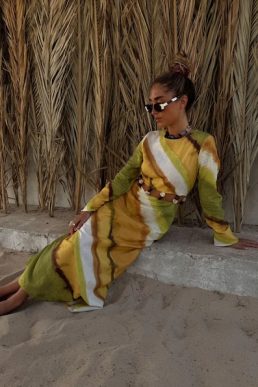 Never Fully Dressed Green Ombre Alba Dress