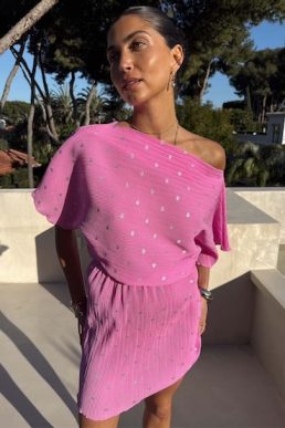 Never Fully Dressed Petal Pink Mini Tilly Dress