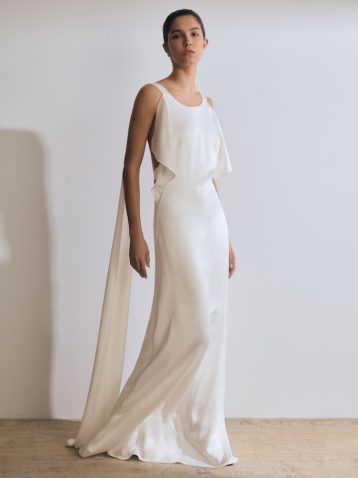 Reiss Brackley Atelier Duchess Satin Maxi Dress White