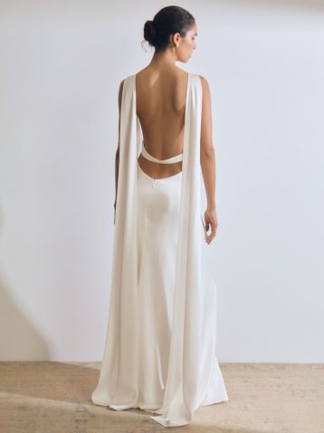 Reiss Brackley Atelier Duchess Satin Maxi Dress White