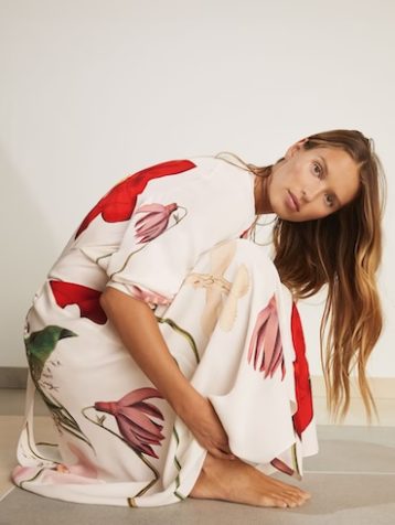 Reiss Nola Reiss | NYBG Floral-Print Maxi Dress Ivory Multi