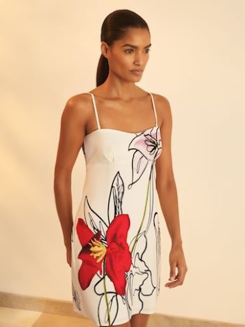 Reiss NYBG FLORALPRINT MINI Dress Ivory Multi