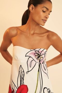 Reiss NYBG FLORALPRINT MINI Dress Ivory Multi