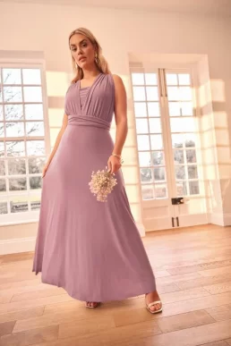 YOURS LONDON Curve Blush Pink Multiway Maxi Bridesmaid
