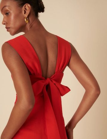 Nobody's Child Red Square Neck Jumpsuit Red