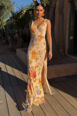 Never Fully Dressed Floral Sofia Dress Orange Multi