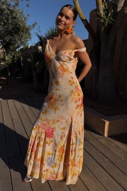 Never Fully Dressed Floral Sofia Dress Orange Multi