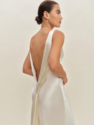 Reformation Margot Silk Maxi Wedding Dress Ivory