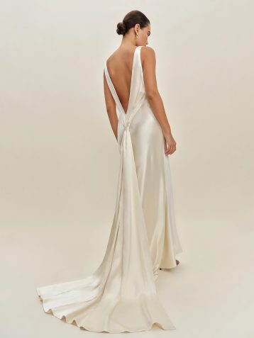 Reformation Margot Silk Maxi Wedding Dress Ivory