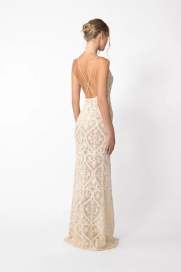 Sau Lee Frankie Amare Crochet Dress Vanilla Cream