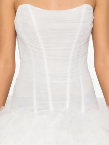 Ana Radu ruched tulle gown, Ivory