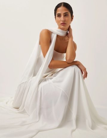 Monsoon The india edit tara drop waist maxi dress ivory