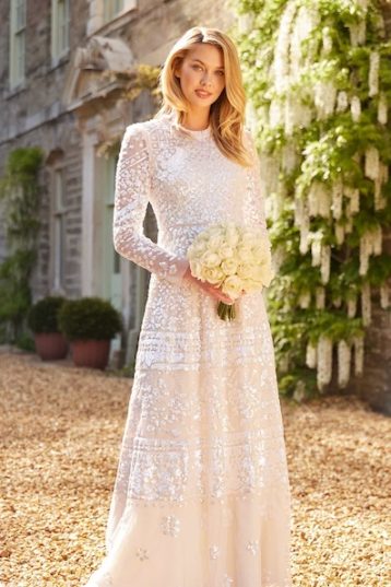 Needle & Thread Aurora Maxi Gown Champagne