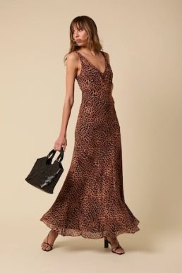Nobody's Child Poppy Delevingne Leopard Print Coco Maxi Dress