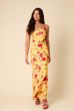 Nobody's Child Poppy Delevingne Yellow Floral Zara Maxi Dress