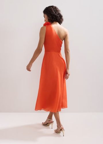 Phase Eight Joseline One Shoulder Dress Orange