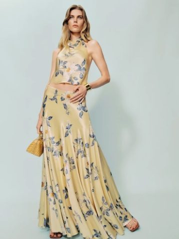 Reformation Sera Silk Two Piece New Day Multi