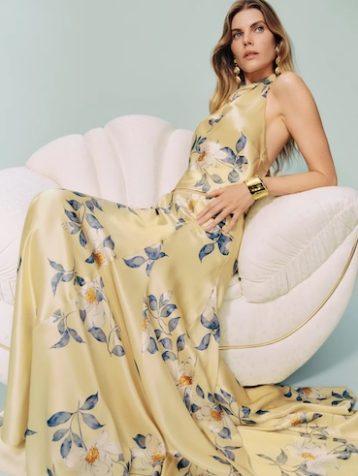 Reformation Sera Silk Two Piece New Day Multi