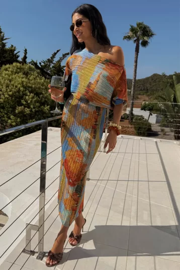 Never Fully Dressed Artist Tilly Dress Orange Multi